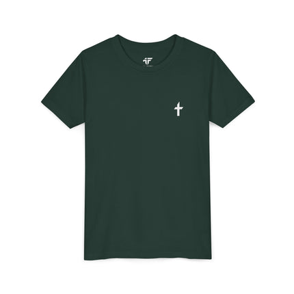 Kid's Short Sleeve T-Shirt with White Faithful Logo