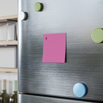 Faithful Collection Pink Sticky Notes with Black Logo