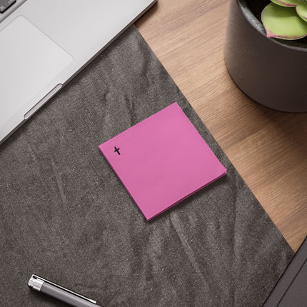 Faithful Collection Pink Sticky Notes with Black Logo