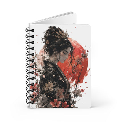 Angel Collection White Spiral Bound Journal with Black Logo