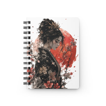 Angel Collection White Spiral Bound Journal with Black Logo