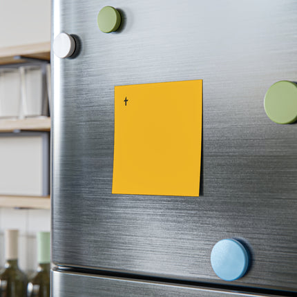 Faithful Collection Yellow Sticky Notes with Black Logo