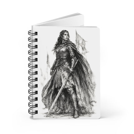 Valiant Collection White Spiral Bound Journal with Black Logo
