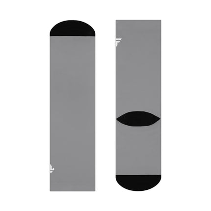 Forged Collection Grey Cushioned Crew Socks with White Logo