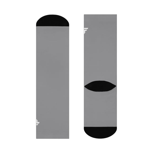 Forged Collection Grey Cushioned Crew Socks with White Logo