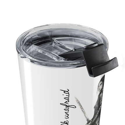 Valiant Collection White Tumbler 20oz with Black Logo