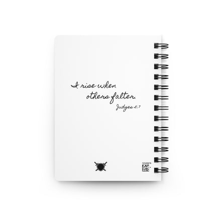 Valiant Collection White Spiral Bound Journal with Black Logo