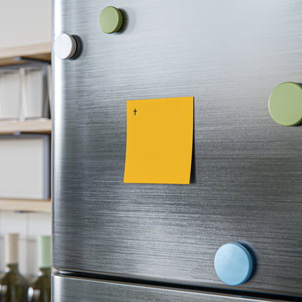 Faithful Collection Yellow Sticky Notes with Black Logo