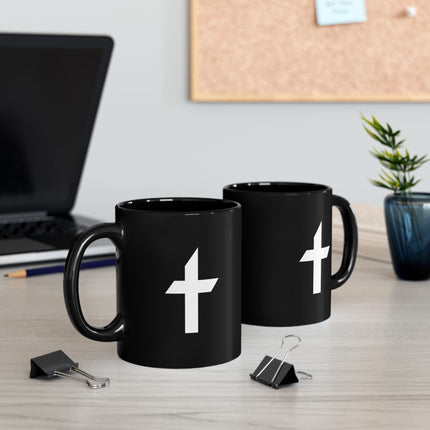 Faithful Collection Black Mug (11oz, 15oz) with White Logo