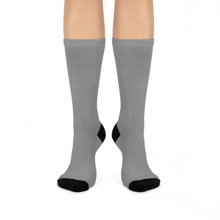 Forged Collection Grey Cushioned Crew Socks with White Logo