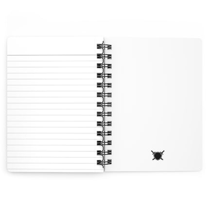 Valiant Collection White Spiral Bound Journal with Black Logo