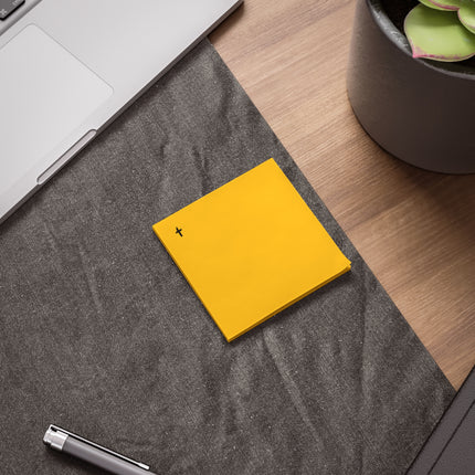 Faithful Collection Yellow Sticky Notes with Black Logo