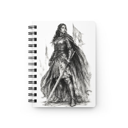 Valiant Collection White Spiral Bound Journal with Black Logo