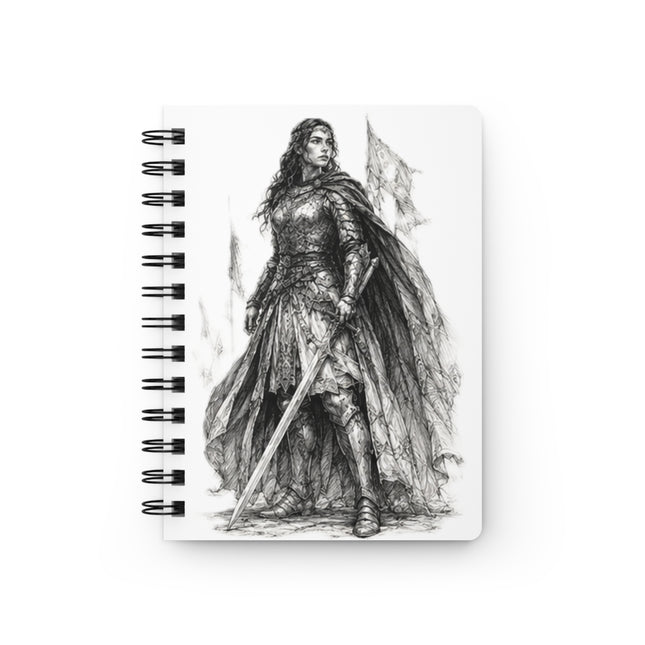 Valiant Collection White Spiral Bound Journal with Black Logo